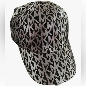 Michel Kors Baseball Cap / hat Unisex Adult Black And Silver One Size New wot
